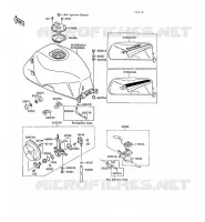 RESERVOIR CARBURANT pour Kawasaki GPX500R 1989