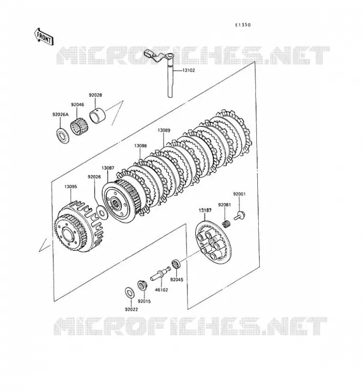 EMBRAYAGE Kawasaki MOTOS 500 1989 GPX500R  ZX500-B2