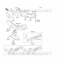 CACHE LAT&Eacute;RAL/GARDE CHAINE pour Kawasaki ZZR500 1992