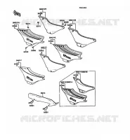 CACHE LAT&Eacute;RAL/GARDE CHAINE(2/2) pour Kawasaki GPZ550 1984