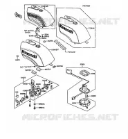 RESERVOIR CARBURANT pour Kawasaki GPZ550 1984
