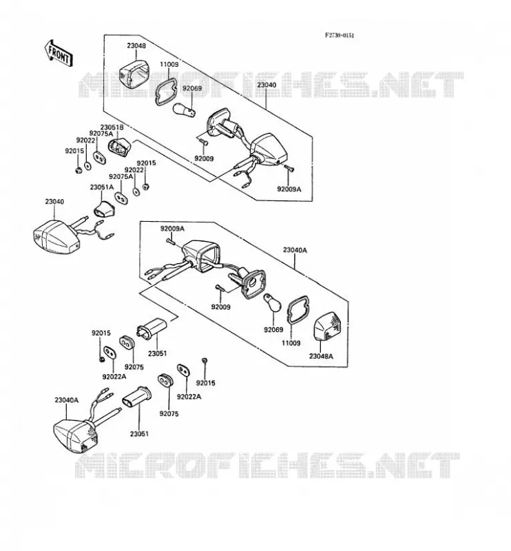 CLIGNOTANTS Kawasaki MOTOS 600 1987 GPZ600R  ZX600-A3