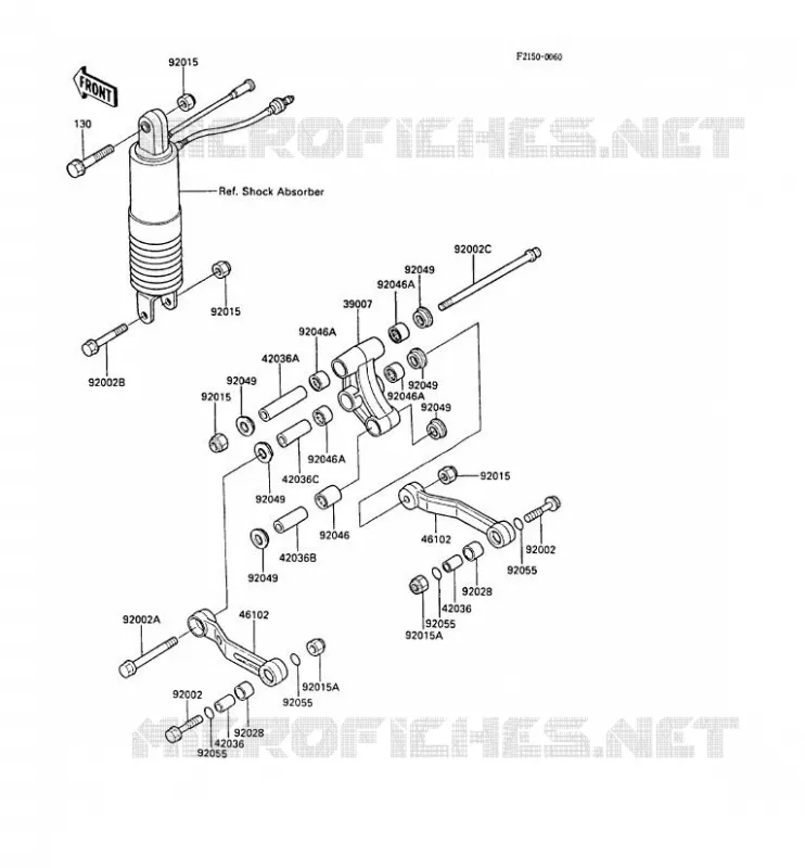 SUSPENSION Kawasaki MOTOS 600 1987 GPZ600R  ZX600-A3