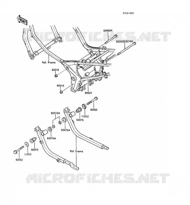 PIECE DE CADRE (COUVERTURE) Kawasaki MOTOS 600 1987 GPZ600R  ZX600-A3