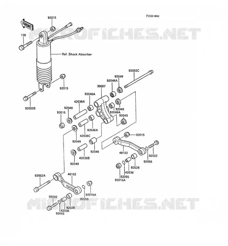 SUSPENSION Kawasaki MOTOS 600 1987 GPZ600R  ZX600-A3