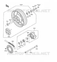 MOYEU ARRIERE pour Kawasaki GPZ600R 1988