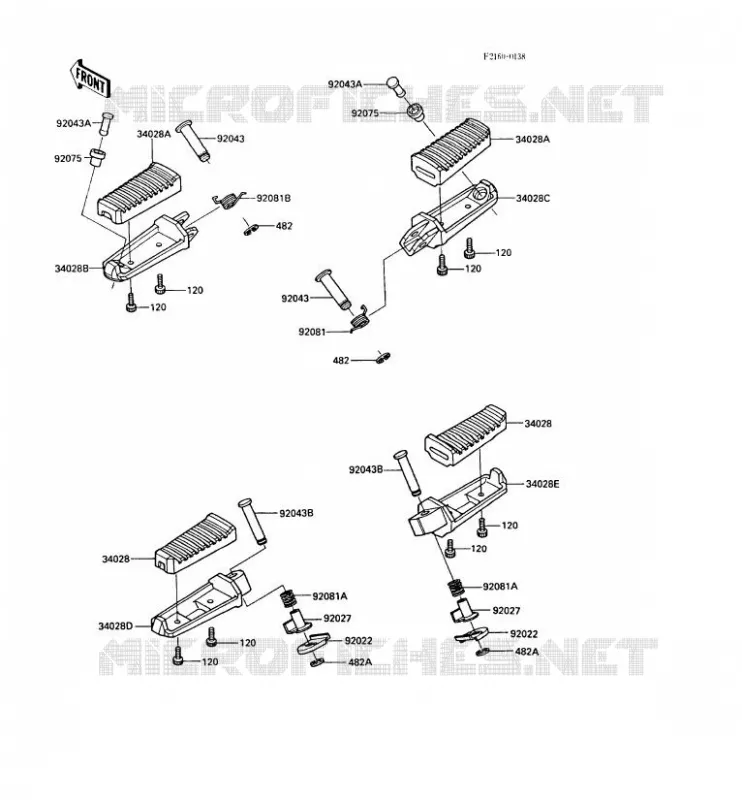 REPOSE PIED Kawasaki MOTOS 600 1989 GPZ600R  ZX600-A5