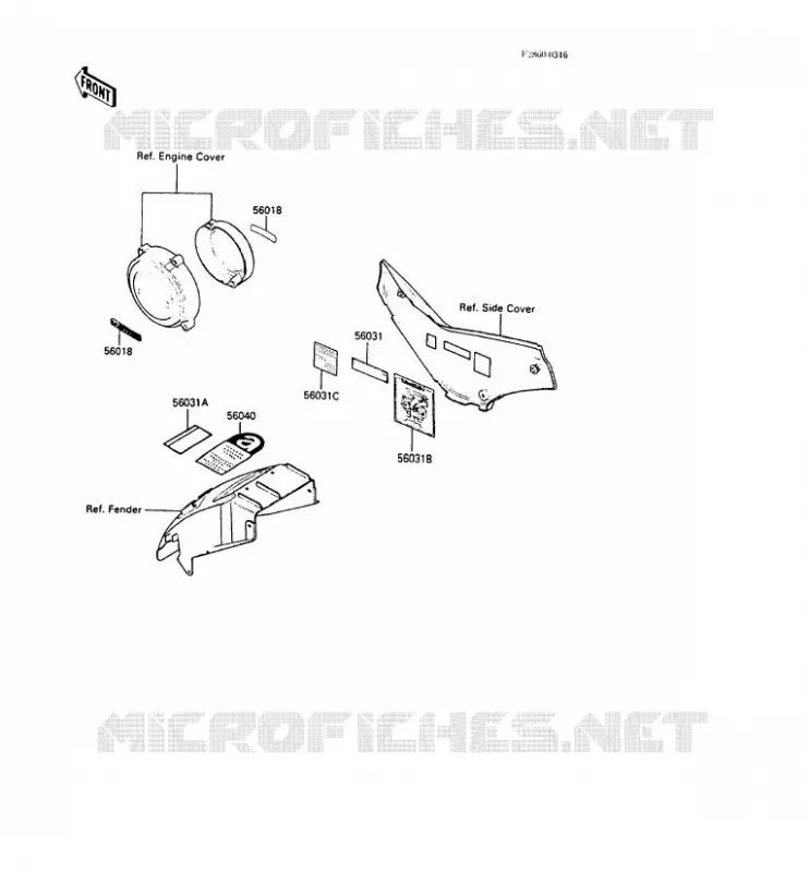 LABEL Kawasaki MOTOS 600 1989 GPZ600R  ZX600-A5A