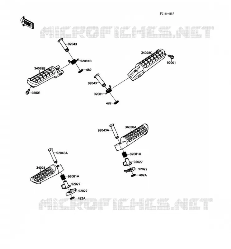 REPOSE PIED Kawasaki MOTOS 600 1988 GPX600R  ZX600-C1