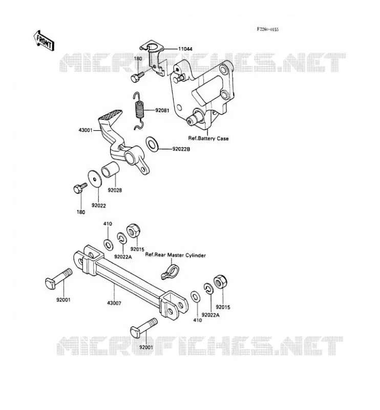 PEDALE DE FREIN Kawasaki MOTOS 600 1988 GPX600R  ZX600-C1