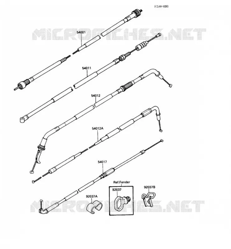 CABLES Kawasaki MOTOS 600 1989 GPX600R  ZX600-C2
