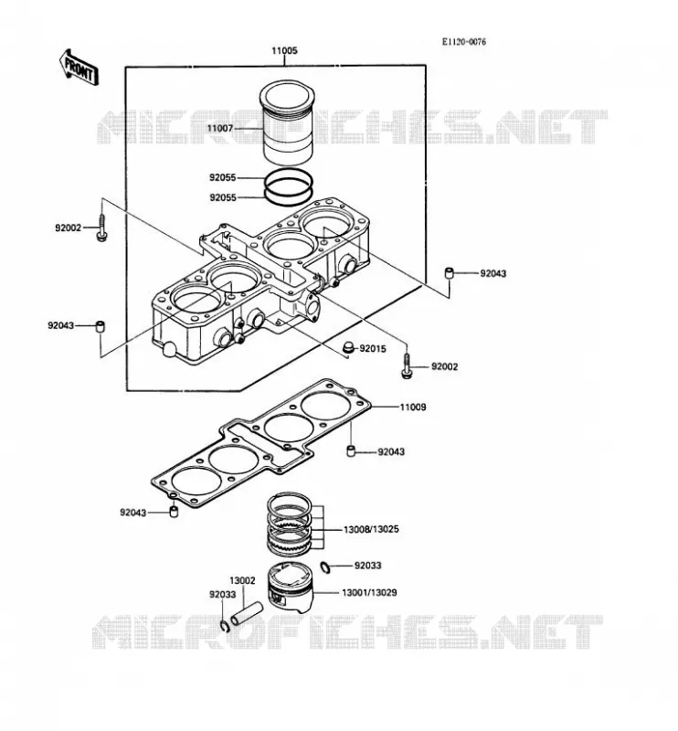 CYLINDRE/PISTON Kawasaki MOTOS 600 1989 GPX600R  ZX600-C2
