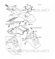 GARDE BOUE pour Kawasaki GPX600R 1989