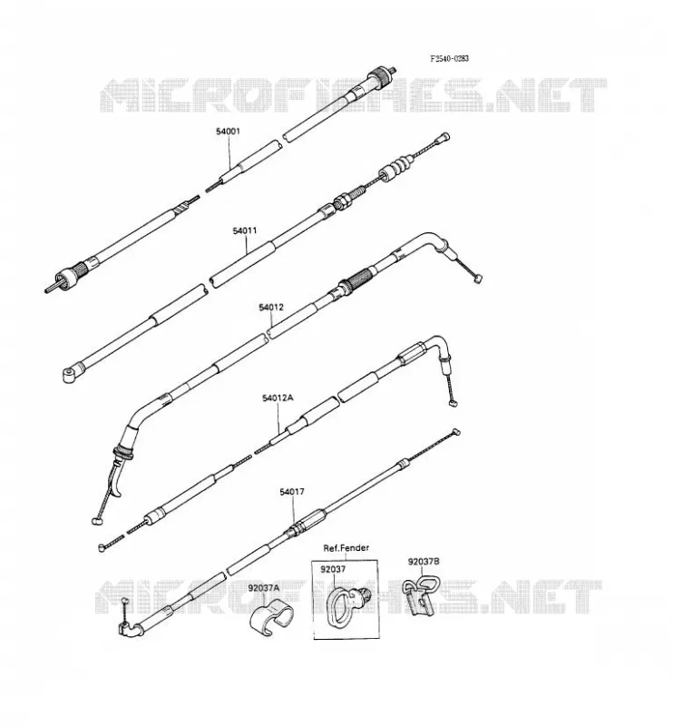 CABLES Kawasaki MOTOS 600 1989 GPX600R  ZX600-C2