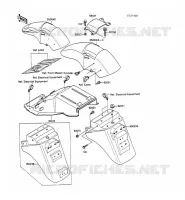 GARDE BOUE pour Kawasaki GPX600R 1989