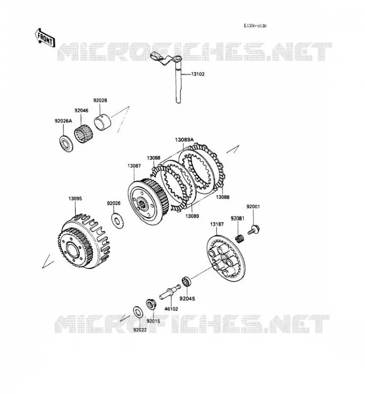 EMBRAYAGE Kawasaki MOTOS 600 1989 GPX600R  ZX600-C2