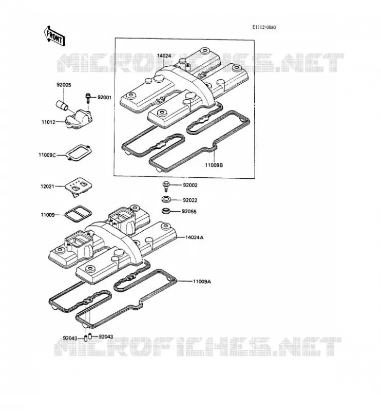 COUVRE CULASSE Kawasaki MOTOS 600 1990 GPX600R  ZX600-C3