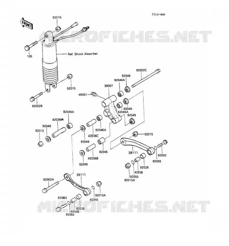 SUSPENSION Kawasaki MOTOS 600 1990 GPX600R  ZX600-C3