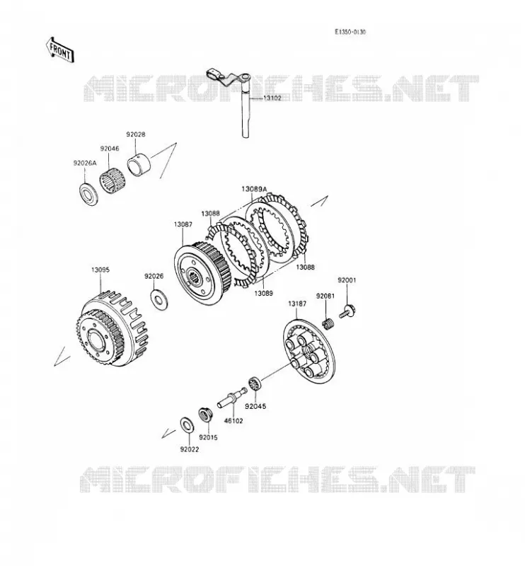 EMBRAYAGE Kawasaki MOTOS 600 1991 GPX600R  ZX600-C4