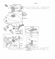 RESERVOIR CARBURANT pour Kawasaki GPX600R 1992