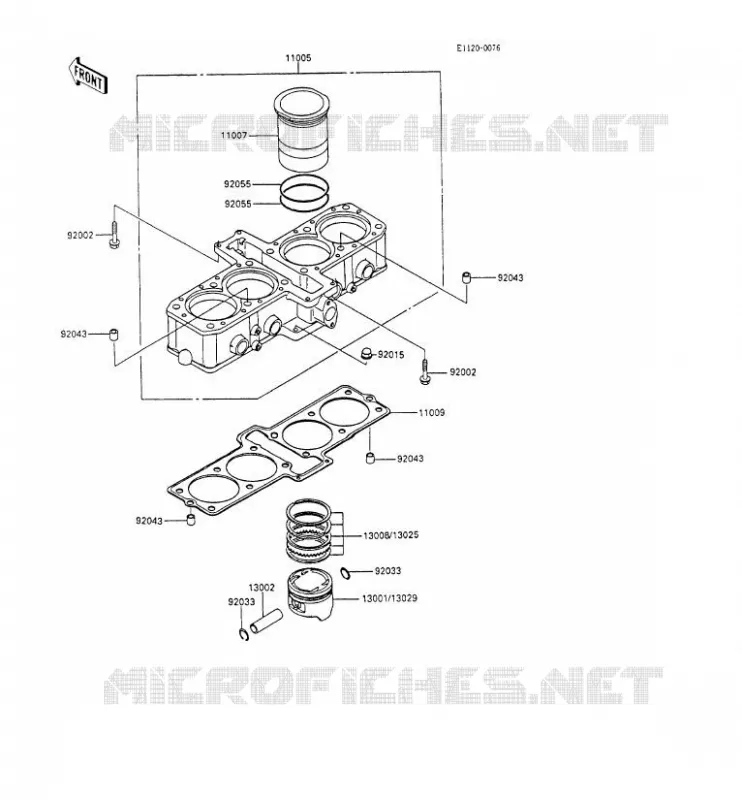 CYLINDRE/PISTON Kawasaki MOTOS 600 1992 GPX600R  ZX600-C5