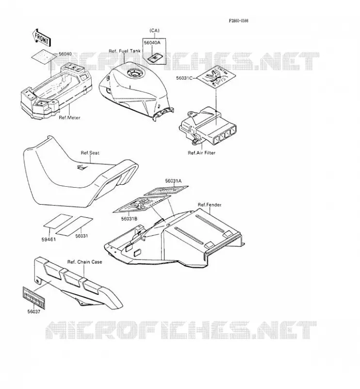 LABEL Kawasaki MOTOS 600 1993 GPX600R  ZX600-C6