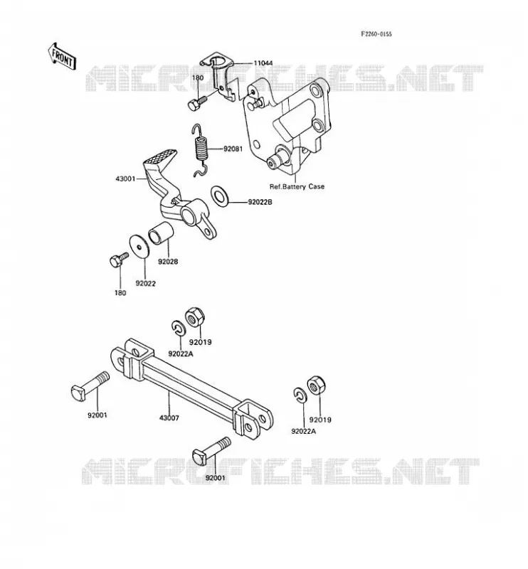 PEDALE DE FREIN Kawasaki MOTOS 600 1993 GPX600R  ZX600-C6