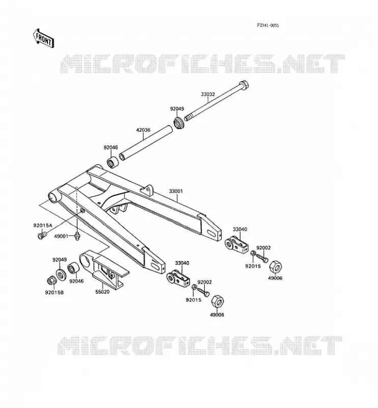 BRAS OSCILLANT Kawasaki MOTOS 600 1994 GPX600R  ZX600-C7