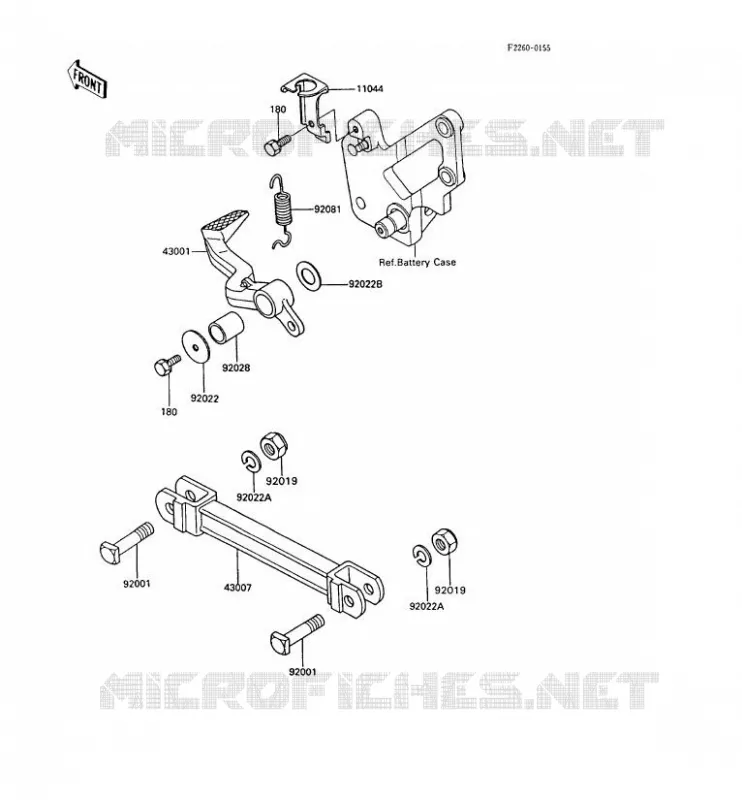 PEDALE DE FREIN Kawasaki MOTOS 600 1994 GPX600R  ZX600-C7