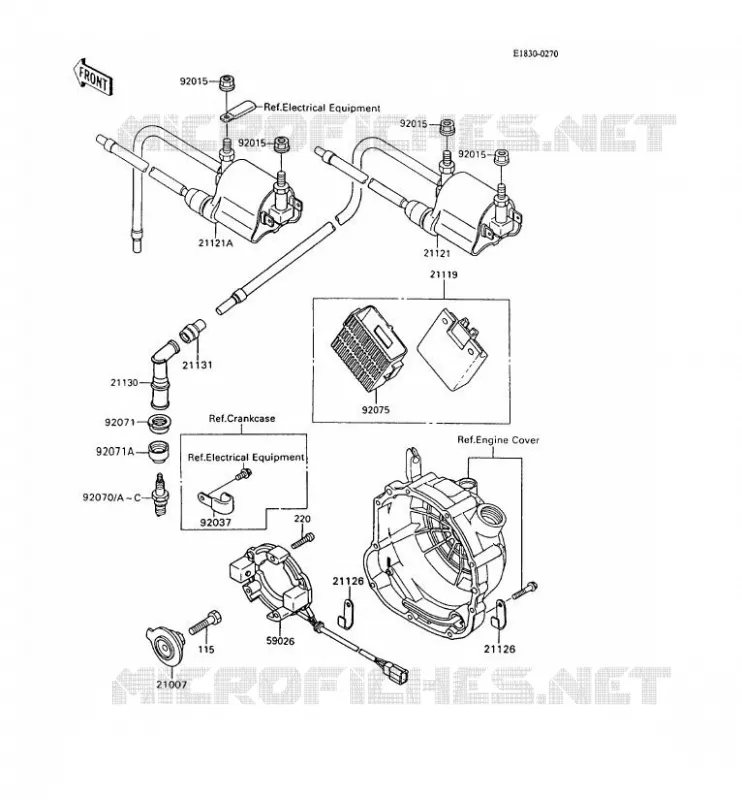SYSTEME D&acute;ALLUMAGE Kawasaki MOTOS 600 1994 GPX600R  ZX600-C7