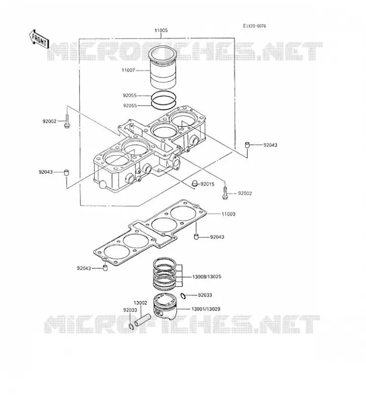 CYLINDRE/PISTON Kawasaki MOTOS 600 1995 GPX600R  ZX600-C8