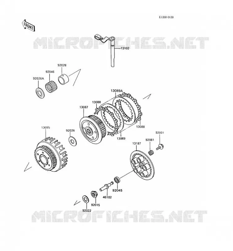 EMBRAYAGE Kawasaki MOTOS 600 1995 GPX600R  ZX600-C8