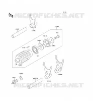 BARILLET/FOURCHETTE pour Kawasaki ZZR600 1990
