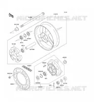 MOYEU ARRIERE pour Kawasaki ZZR600 1990