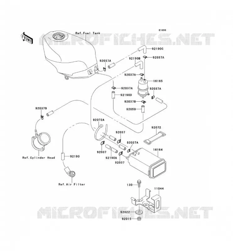 CARTOUCHE Kawasaki MOTOS 600 1991 ZZR600  ZX600-D2
