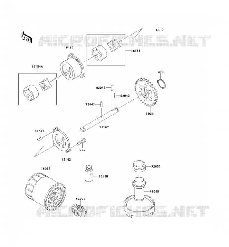 POMPE A HUILE Kawasaki MOTOS 600 1991 ZZR600  ZX600-D2