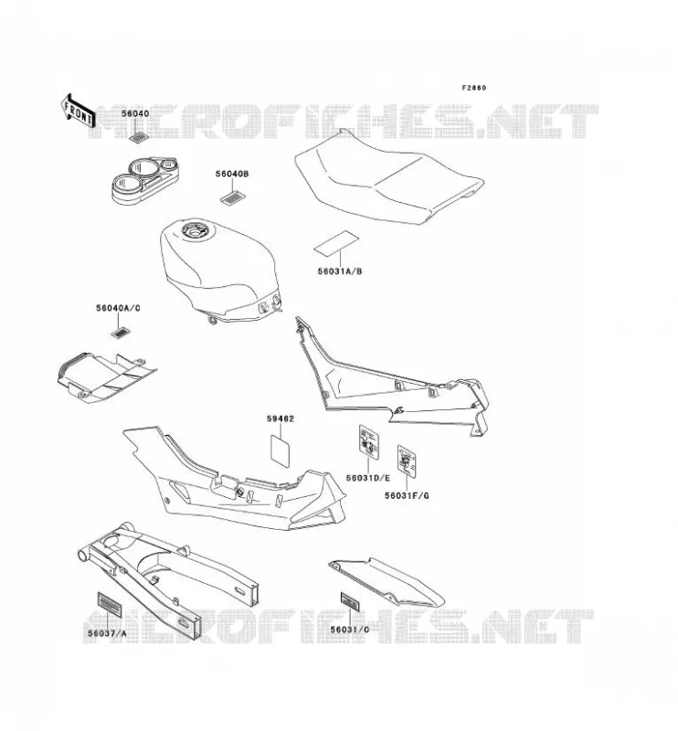 LABEL Kawasaki MOTOS 600 1991 ZZR600  ZX600-D2