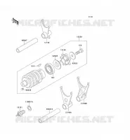 BARILLET/FOURCHETTE pour Kawasaki ZZR600 1991