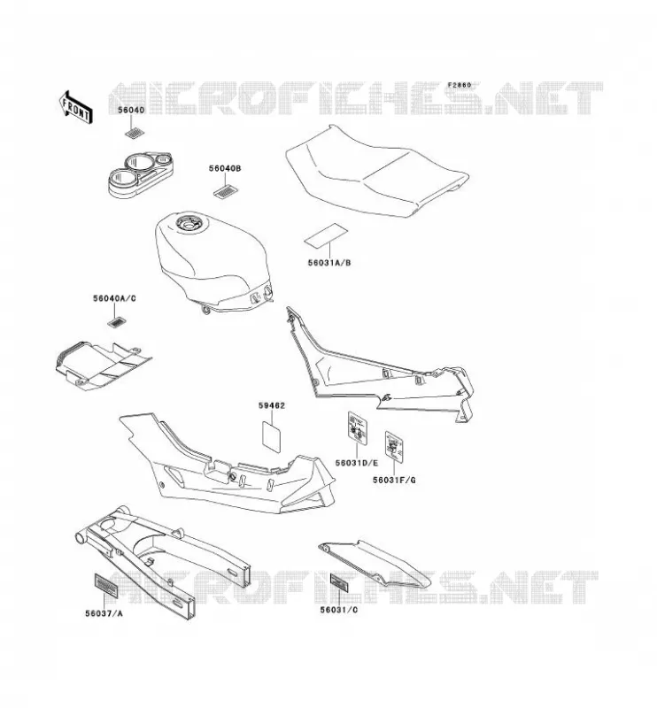 LABEL Kawasaki MOTOS 600 1992 ZZR600  ZX600-D3
