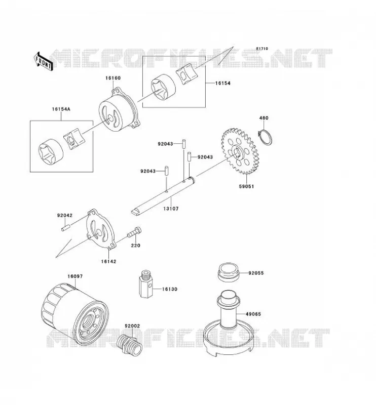 POMPE A HUILE Kawasaki MOTOS 600 1992 ZZR600  ZX600-D3