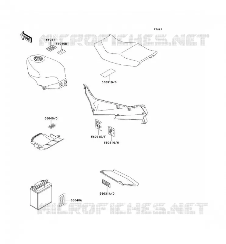 LABEL Kawasaki MOTOS 600 1992 ZZR600  ZX600-D3