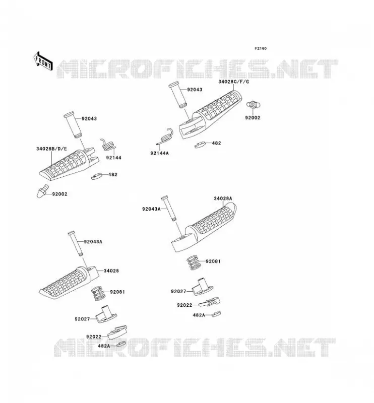 REPOSE PIED Kawasaki MOTOS 600 1992 ZZR600  ZX600-D3