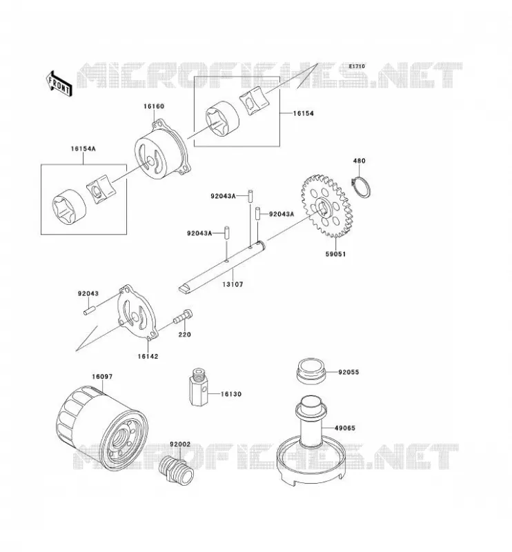 POMPE A HUILE Kawasaki MOTOS 600 1992 ZZR600  ZX600-D3