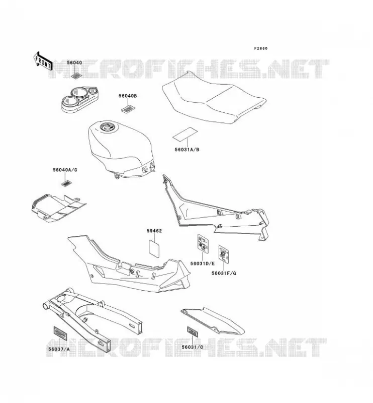 LABEL Kawasaki MOTOS 600 1993 ZZR600  ZX600-D4