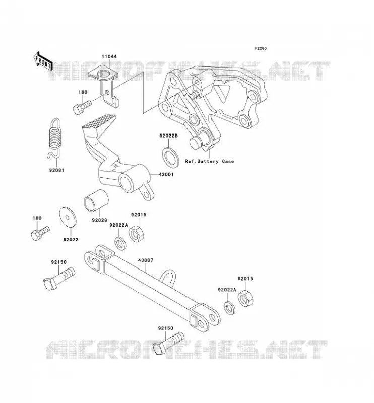 PEDALE DE FREIN Kawasaki MOTOS 600 1993 ZZR600  ZX600-E1