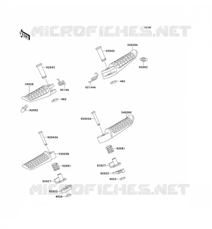 REPOSE PIED Kawasaki MOTOS 600 2002 ZZR600  ZX600-E10