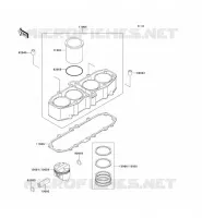 CYLINDRE/PISTON pour Kawasaki ZZR600 2002