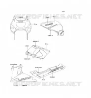 STICKER(BLEU/GRAYSTONE) pour Kawasaki ZZR600 2002