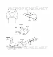 STICKER(SILVER/GRAYSTONE) pour Kawasaki ZZR600 2002