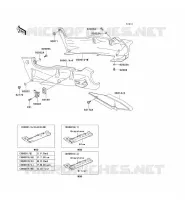 CACHE LAT&Eacute;RAL/GARDE CHAINE pour Kawasaki ZZR600 2003